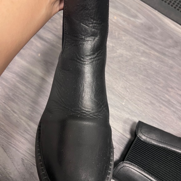 REAL LEATHER BLACK CHELSEA BOOTS SIZE 6 - Picture 5 of 12